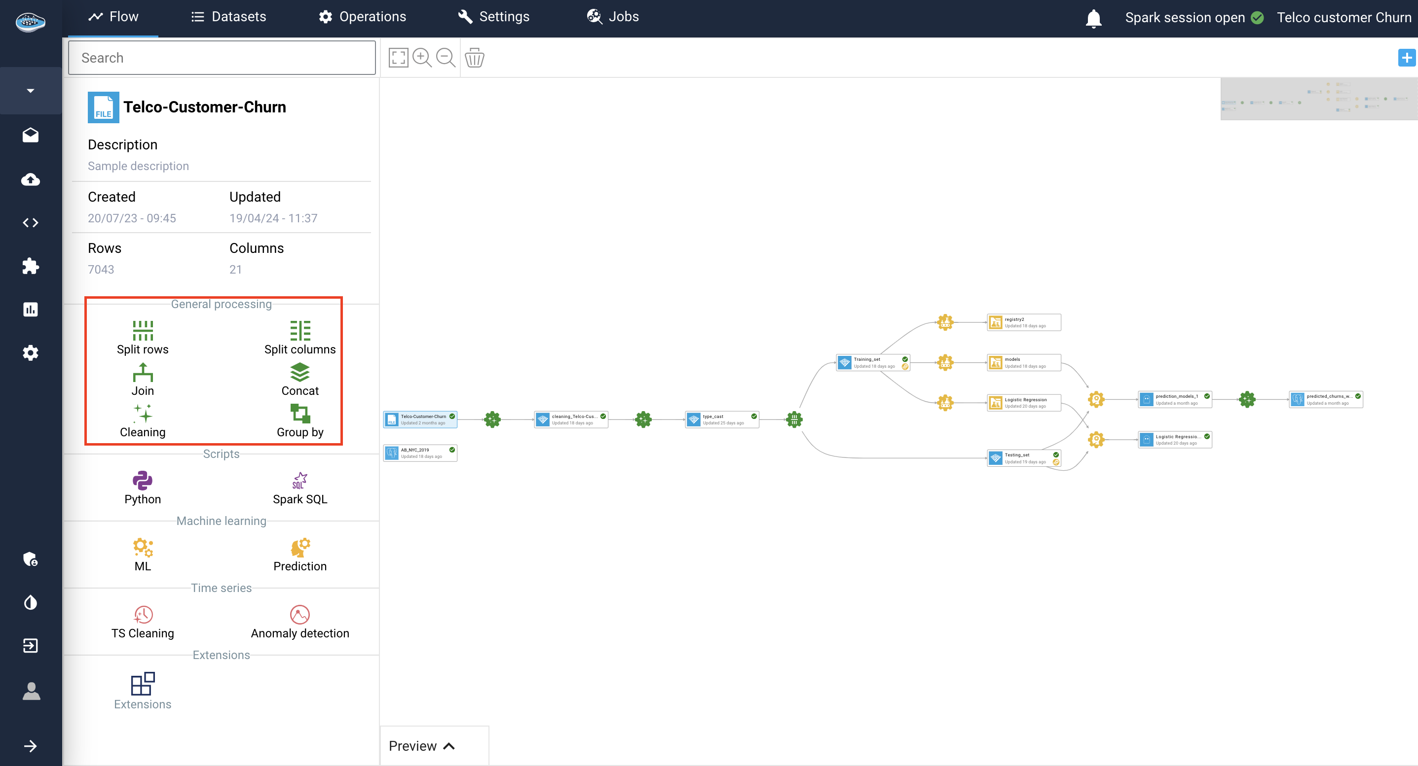 basic operation section
