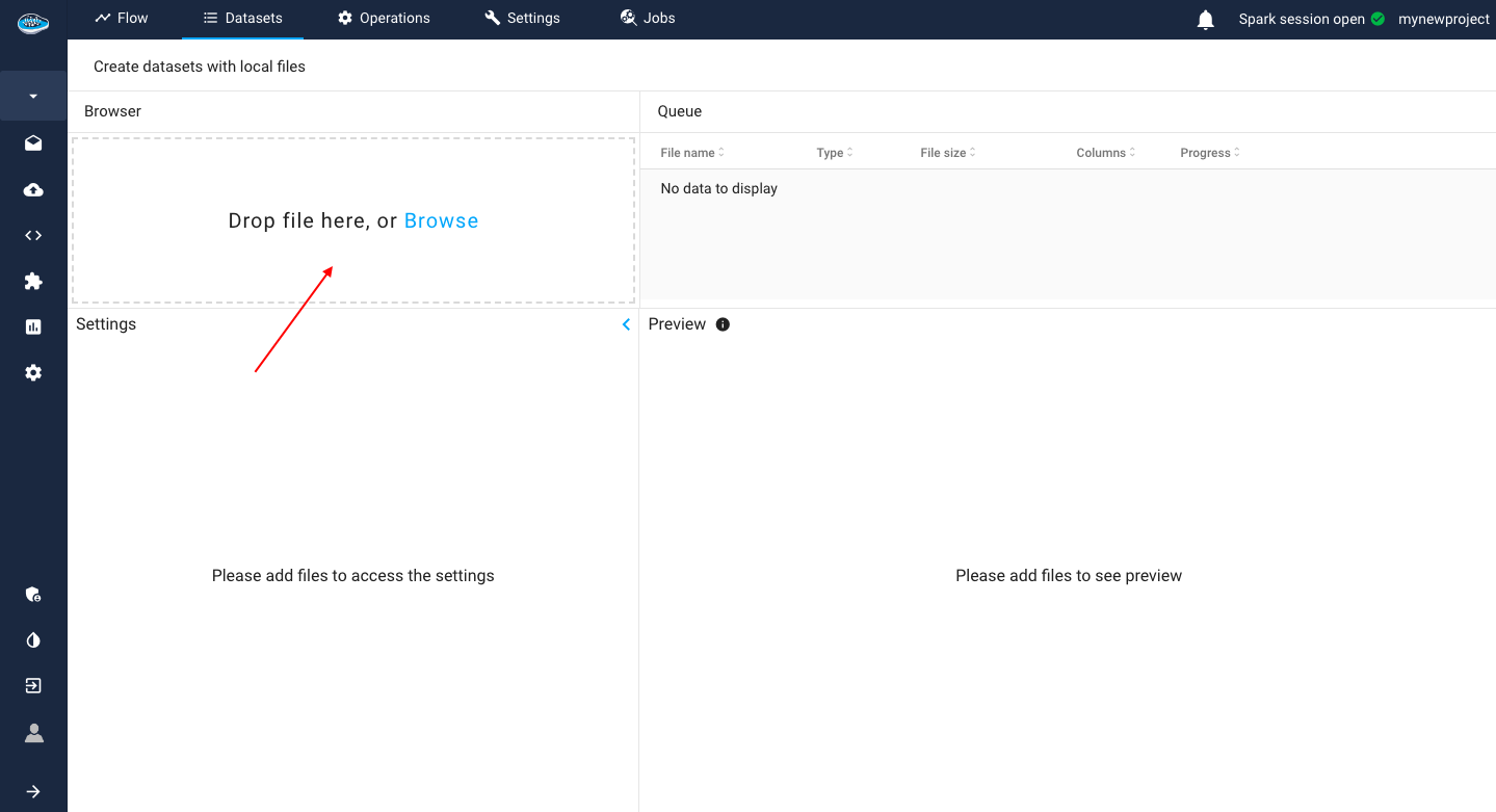 Local storage import