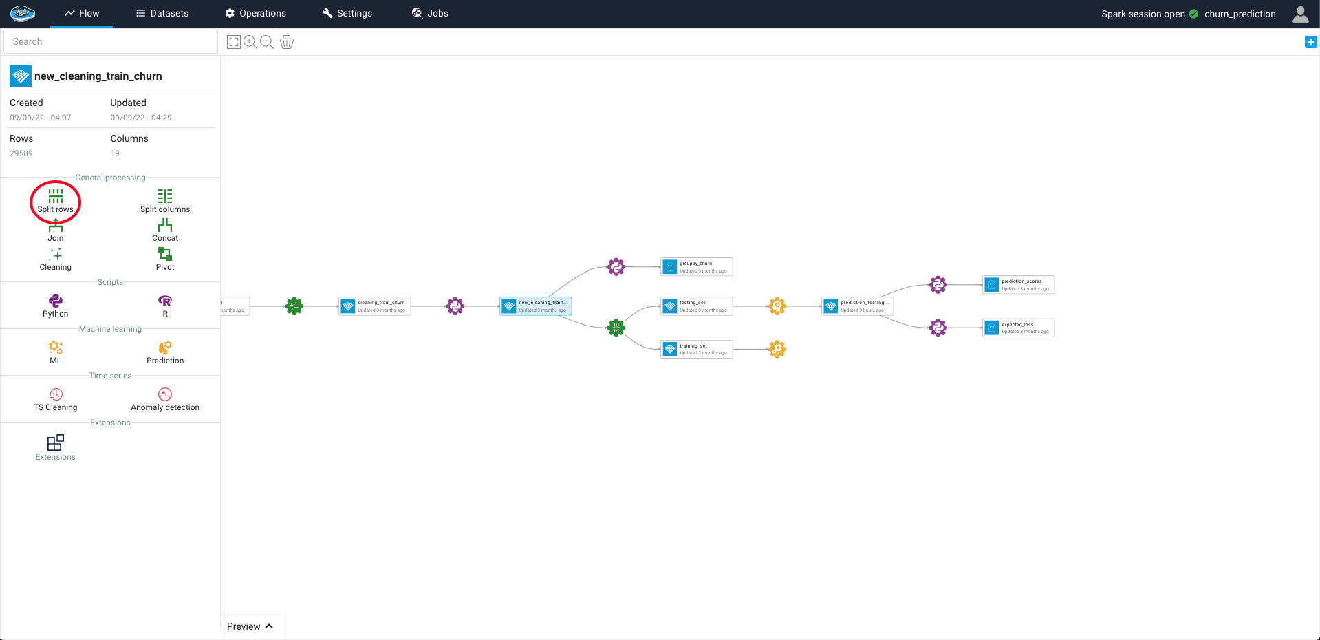 split rows left sidebar