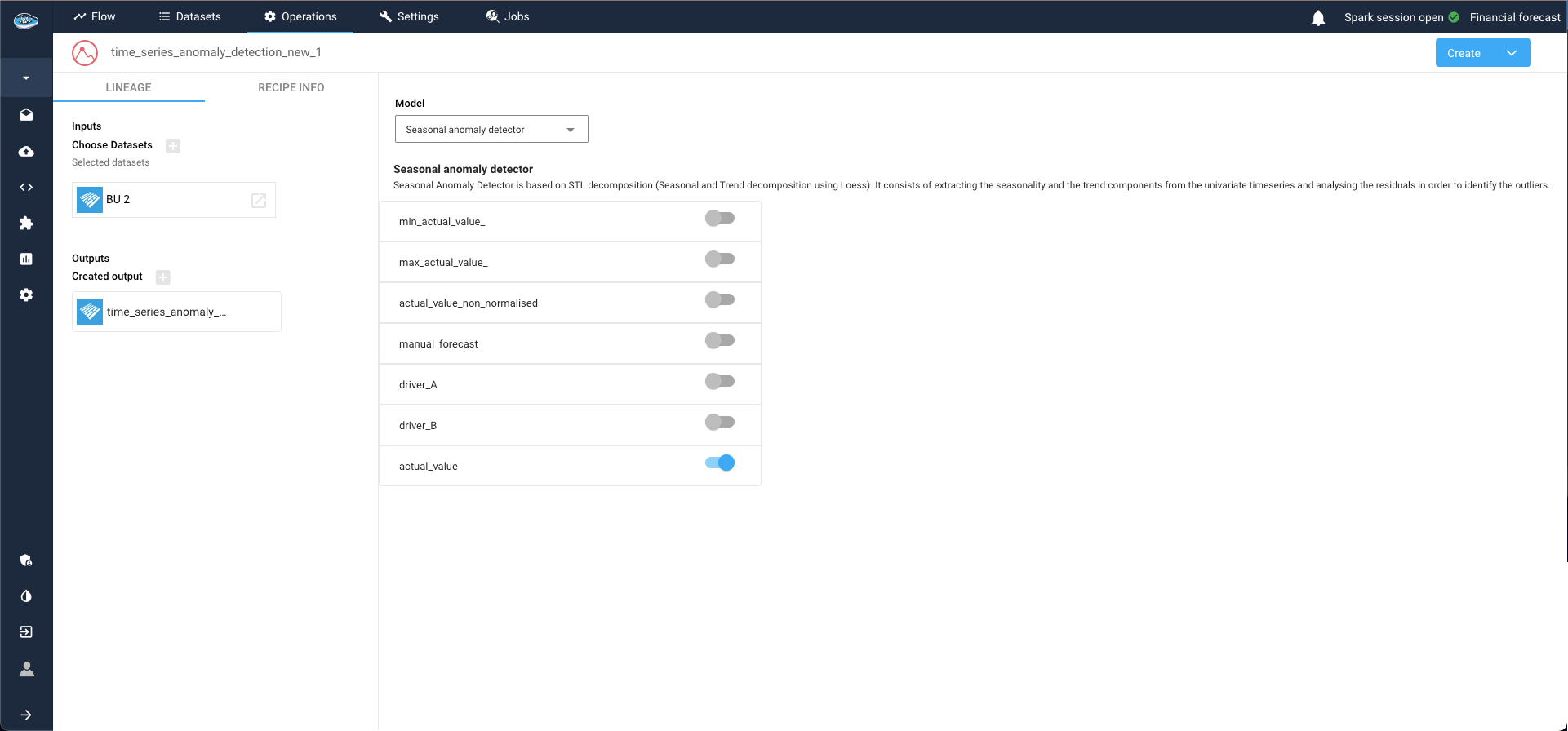 TS anomaly interface